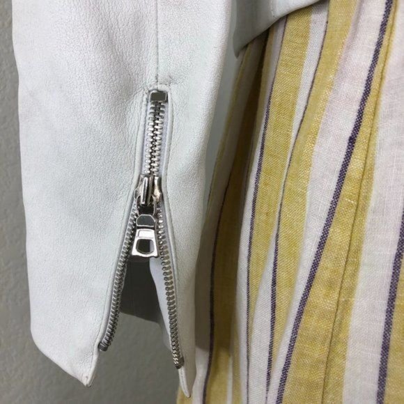 Shari's Place Cropped Leather Round Neck Jacket - Picture 7 of 13